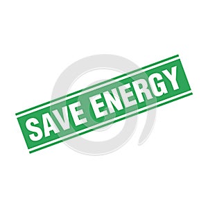 Save Energy Letter Rubber Stamp Template