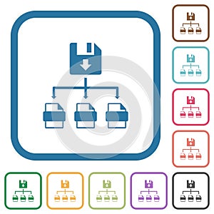 Save file as multiple format simple icons