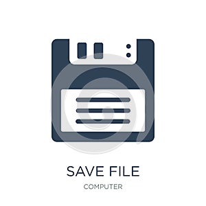 save file icon in trendy design style. save file icon isolated on white background. save file vector icon simple and modern flat