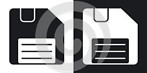 Save file thin line vector icon set