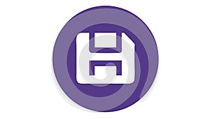 Save floppy disk icon, data storage backup symbol, vector design Generative AI