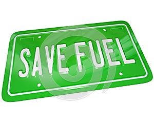 Save Fuel Green License Plate Earth Friendly Power