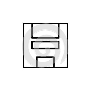 Save icon, disc icon, logo, pattern, presentation template line style