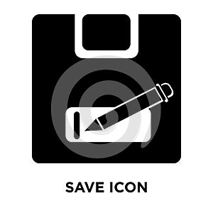 Save icon vector isolated on white background, logo concept of S