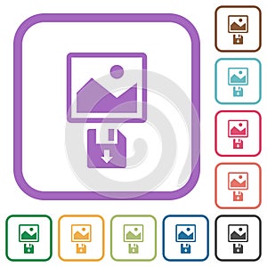 Save image to floppy disk simple icons