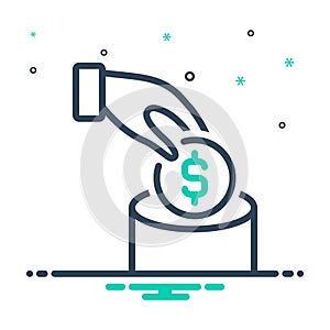 Mix icon for Save Money, wealth and economy