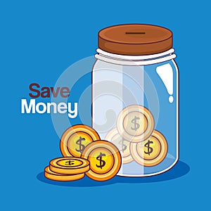 Save money jar icon