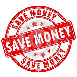 Save money rubber stamp