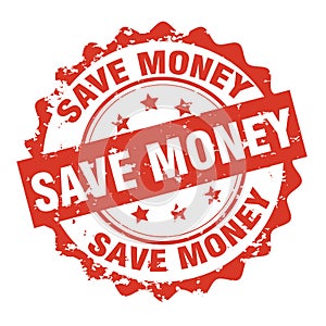 Save money rubber stamp vector