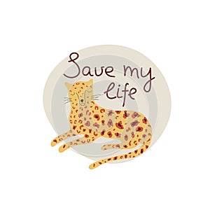 Save my life hand drawn lettering