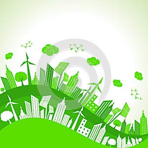 Save Nature Concept with Ecocity