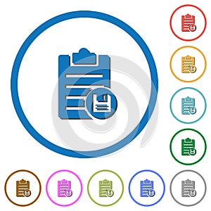 Save note icons with shadows and outlines