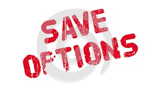 Save Options rubber stamp