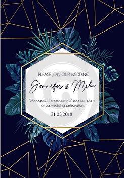 Save our date wedding invitation design. Elegance template for e