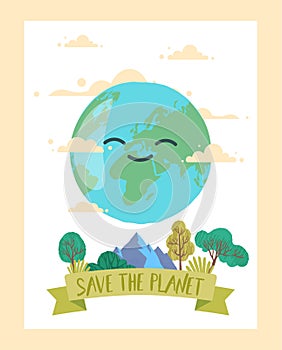 Save planet concept