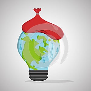 Save planet design. ecology icon. Think green concept, vector illustration