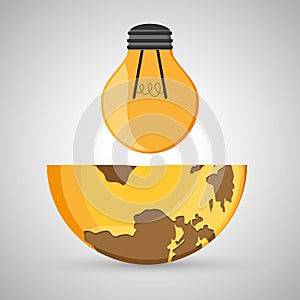 Save planet design. ecology icon. Think green concept, vector illustration