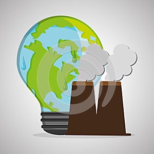 Save planet design. ecology icon. Think green concept, vector illustration