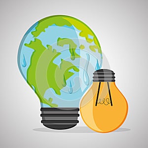 Save planet design. ecology icon. Think green concept, vector illustration