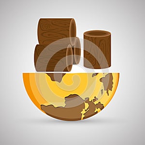 Save planet design. ecology icon. Think green concept, vector illustration