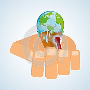 Save planet design. ecology icon. Think green concept