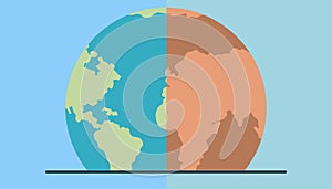 Save planet. Earth day. Climate change Global warming concept. Change planet