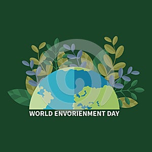 Save planet. Hands holding globe, earth. Earth day concept for poster. Globe with green plant sprout