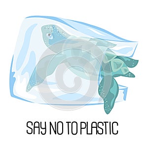 SAVE SEA Ecological Problem Banner Vector Illustration Set