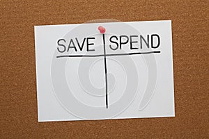 Save Spend Concept
