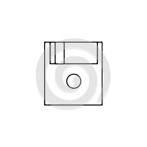 save thin line icon. save linear outline icon