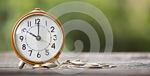 Save time concept, web banner idea
