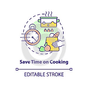 Save time on cooking concept icon