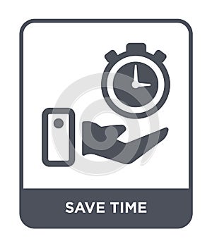 save time icon in trendy design style. save time icon isolated on white background. save time vector icon simple and modern flat