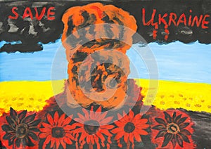 Save Ukraine 2 painting devoted to war in Ukraine