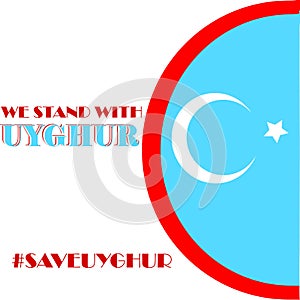 Save Uyghur vector Illustration. Uyghur people and the world. Uyghur people been discriminate by their government. Freedom from di photo