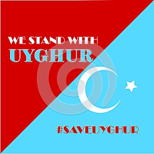 Save Uyghur vector Illustration. Uyghur people and the world. Uyghur people been discriminate by their government. Freedom from di photo