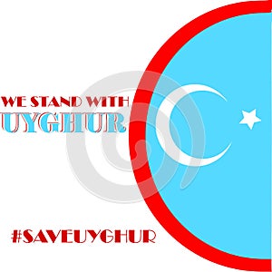 Save Uyghur vector Illustration. Uyghur people and the world. Uyghur people been discriminate by their government. Freedom from di