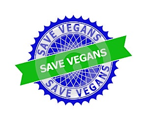 SAVE VEGANS Bicolor Clean Rosette Template for Seals