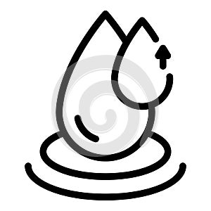 Save water drop icon outline vector. Clean eco