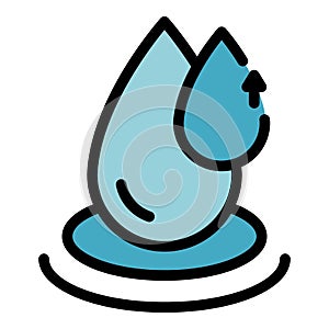 Save water drop icon vector flat