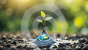 Save Water, Save Life,drop of water on leaf