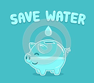 Save water piggy bank