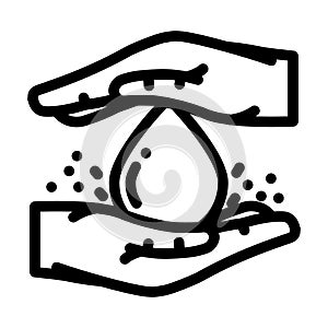 save water water saving line icon vector illustration photo