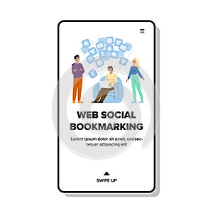 save web social bookmarking vector