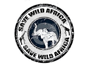 Save Wild Africa stamp