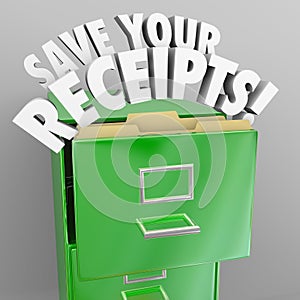 Save Your Receipts File Cabinet Tax Audit Records photo