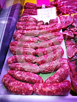 Saveloy on sale at a farmers market