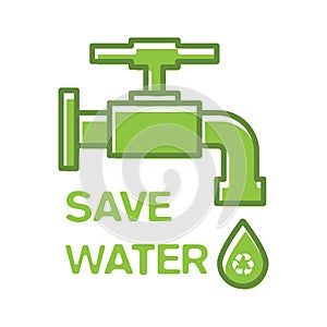 Savewater. Vector illustration decorative design