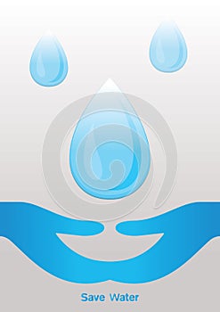 Savewaterposter. Vector illustration decorative design