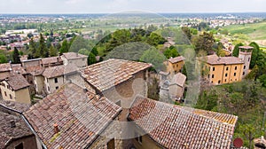 savignano sul panaro photo of the village with drone panoramic view